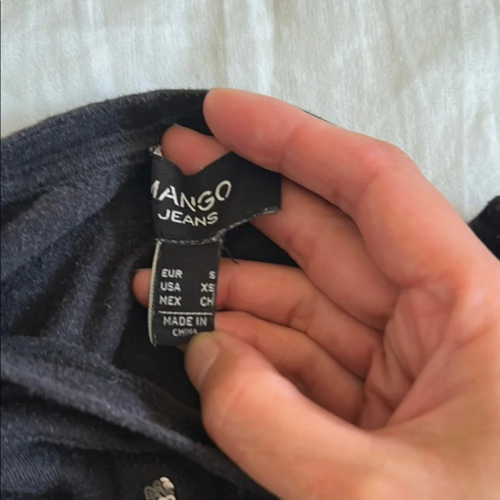 Black T-Shirt with Glitter Text - Picture 2 of 3